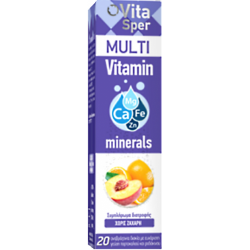 Vitasper Multivitamin & Minerals Orange & Peach Flavor 20tabs - VitaSper