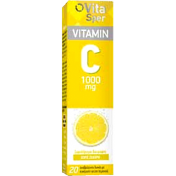 VitaSper Vitamin C 1000mg Lemon Flavor 20tabs - VitaSper