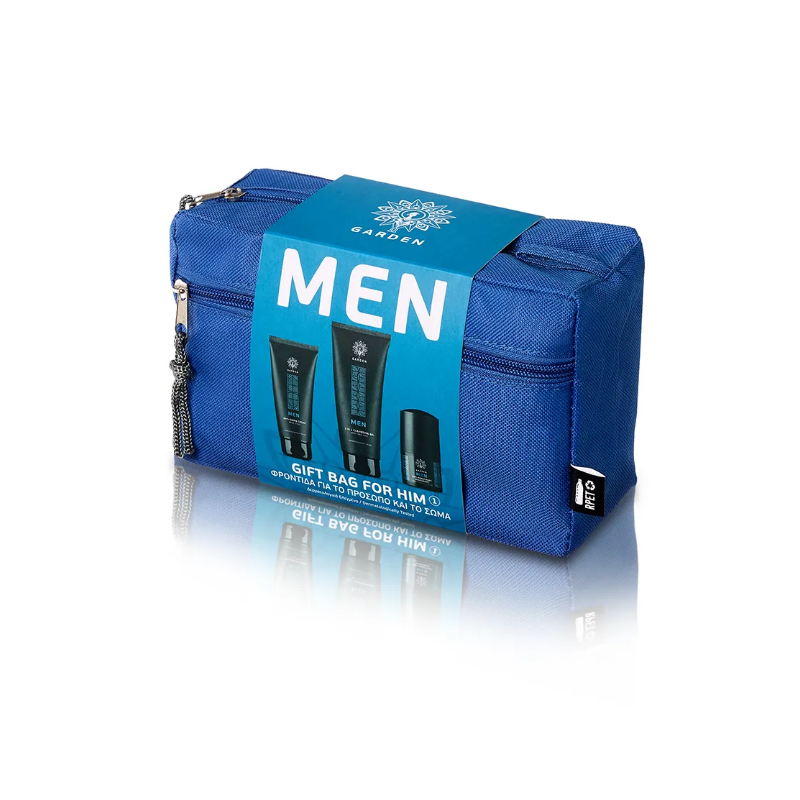 Garden Gift Bag 1 For Him Deodorant 50ml & 3 in 1 Cleansing Gel Σώμα, Μαλλιά, Πρόσωπο 200ml & Αντιρυτιδική Πρόσωπο/Μάτια 75ml