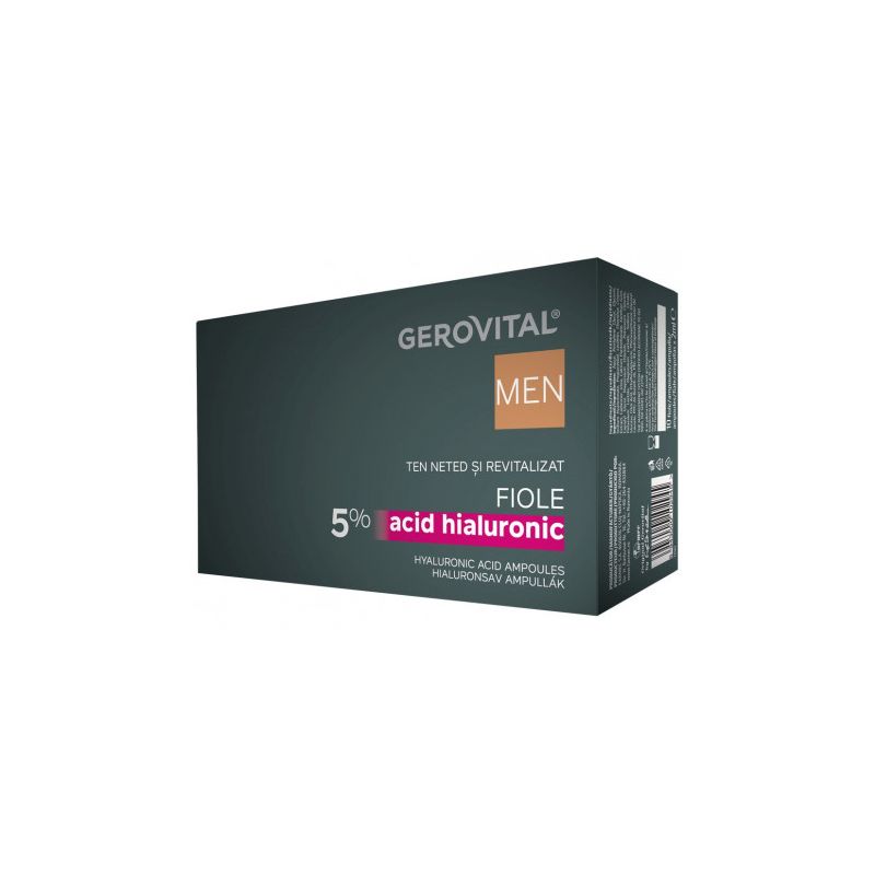 Gerovital Αμπούλες Υαλουρονικού 5% για Άνδρες 10x2ml