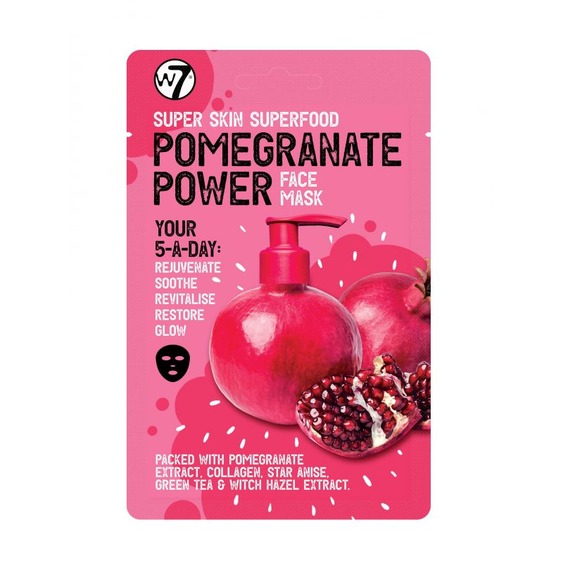 W7 Super Skin Superfood Pomegranate Power Mask 18gr