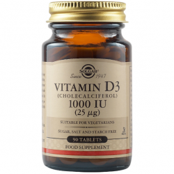 Solgar Vitamin D3 (Cholecalciferol) 1000 IU 90tabs - Solgar