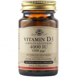 Solgar Vitamin D3 4000IU (100mg), 60 Φυτικές Κάψουλες - Solgar