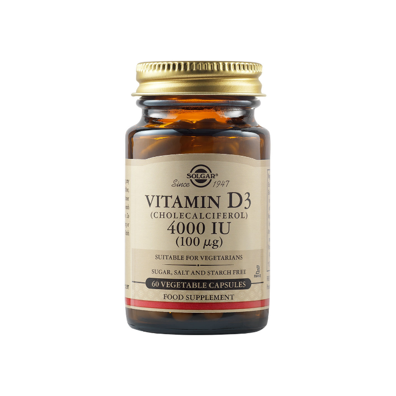 Solgar Vitamin D3 4000IU (100mg), 60 Φυτικές Κάψουλες