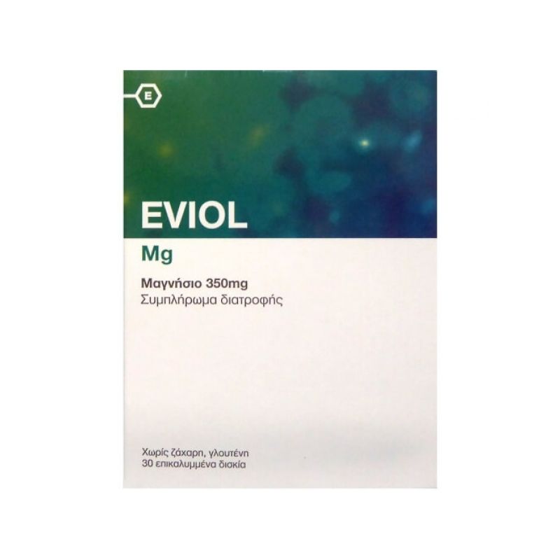 Eviol Magnesium 350mg Συμπλήρωμα Διατροφής με Μαγνήσιο 30 δισκία