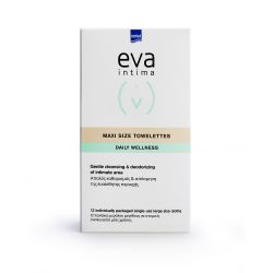 Intermed Eva Intima Maxi Size Towelettes (12τμχ) - Πανάκια Καθαρισμού της Ευαίσθητης Περιοχής - Intermed