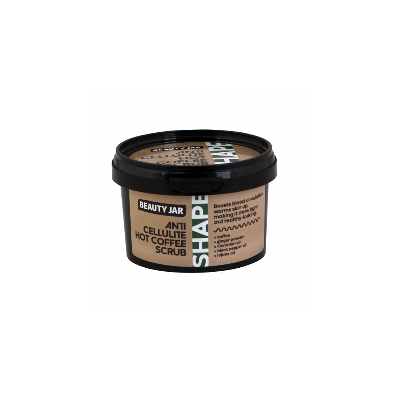 Beauty Jar SHAPE ANTI-CELLULITE HOT COFFEE SCRUB Hot Scrub Με Καφέ Kατά Της Κυτταρίτιδας, 250gr