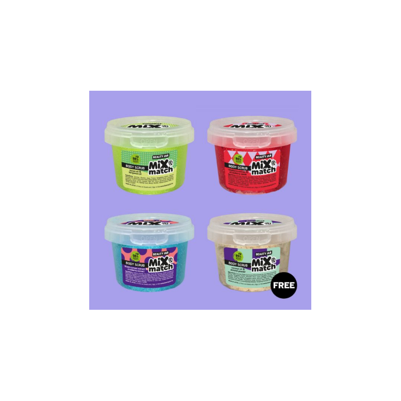 Beauty Jar 3+1 “Mix & Match” Scrub set 4x150g