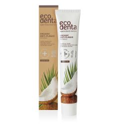 Ecodenta Organic – Βιολογική οδοντόκρεμα κατά της πλάκας με Καρύδα και Ψευδάργυρο, 75ml - EcoDenta
