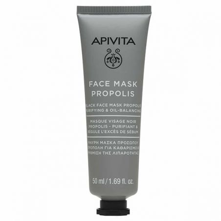 Apivita Face Mask Propolis Μαύρη Μάσκα Προσώπου Με Πρόπολη Για Καθαρισμό Και Ρύθμιση Της Λιπαρότητας