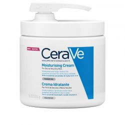 CeraVe Moisturising Cream Ενυδατική Κρέμα για Ξηρό έως Πολύ Ξηρό Δέρμα με Αντλία, 454g - CeraVe