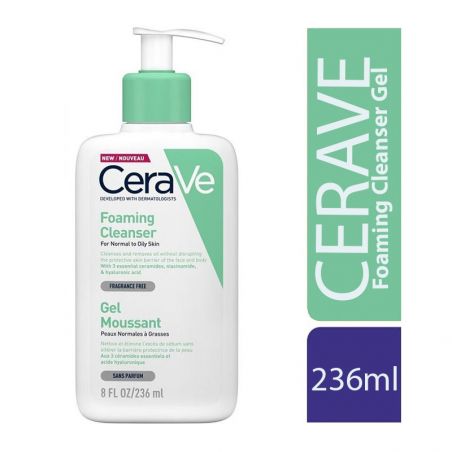 CeraVe Foaming Cleanser Gel Καθαρισμού για Κανονική - Λιπαρή Επιδερμίδα 236ml