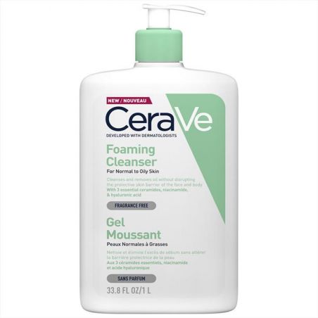 CeraVe Foaming Cleanser Gel Καθαρισμού για Κανονική - Λιπαρή Επιδερμίδα 1L