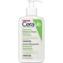 Cerave Hydrating Cream-to-Foam Cleanser Normal to Dry Skin Αφρώδης Κρέμα Καθαρισμού Για Κανονικό & Ξηρό Δέρμα, 236ml - CeraVe