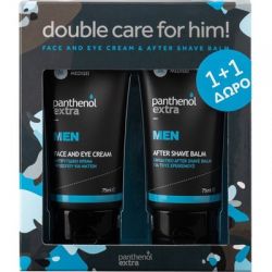 Panthenol Extra Double Care For Him Face & Eye Cream 75ml & Δώρο After Shave Balm 75ml - Panthenol Extra