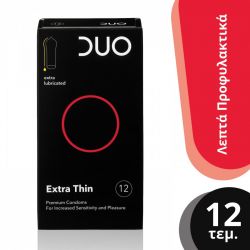 DUO Extra Thin Προφυλακτικά Πολύ Λεπτά, 12 τεμάχια - Duo