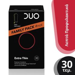 DUO Extra Thin Family Pack Προφυλακτικά Πολύ Λεπτά, 30 τμχ - Duo