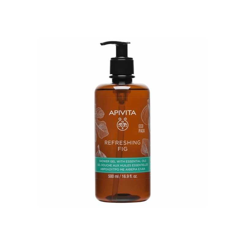 Apivita Refreshing Fig Shower Gel με Essential Oils Αφρόλουτρο Με Σύκο & Αιθέρια Έλαια 500ml