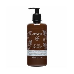 Apivita Pure Jasmine Eco Pack Shower Gel Pure Ενυδατικό αφρόλουτρο με Αιθέρια Έλαια 500ml - Apivita