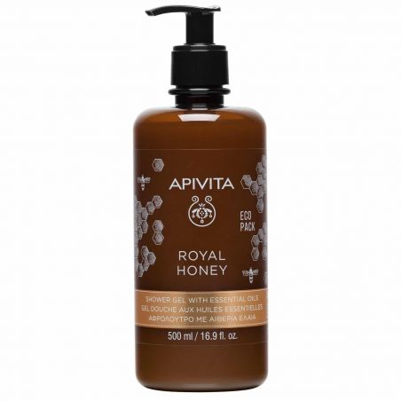Apivita Royal Honey Κρεμώδες Aφρόλουτρο με Aιθέρια Έλαια EcoPack 500ml