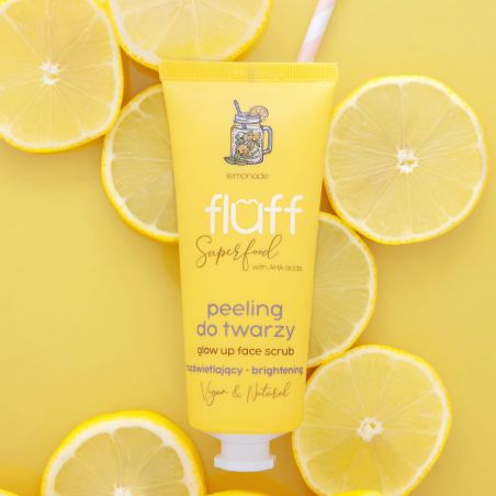 Fluff Glow up Face Scrub Lemonade 75 ml Scrub Λάμψης Με Άρωμα Φρέσκιας Λεμονάδας