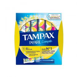 Tampax Compak Pearl Regular για Κανονική Ροή 16τμχ - Tampax