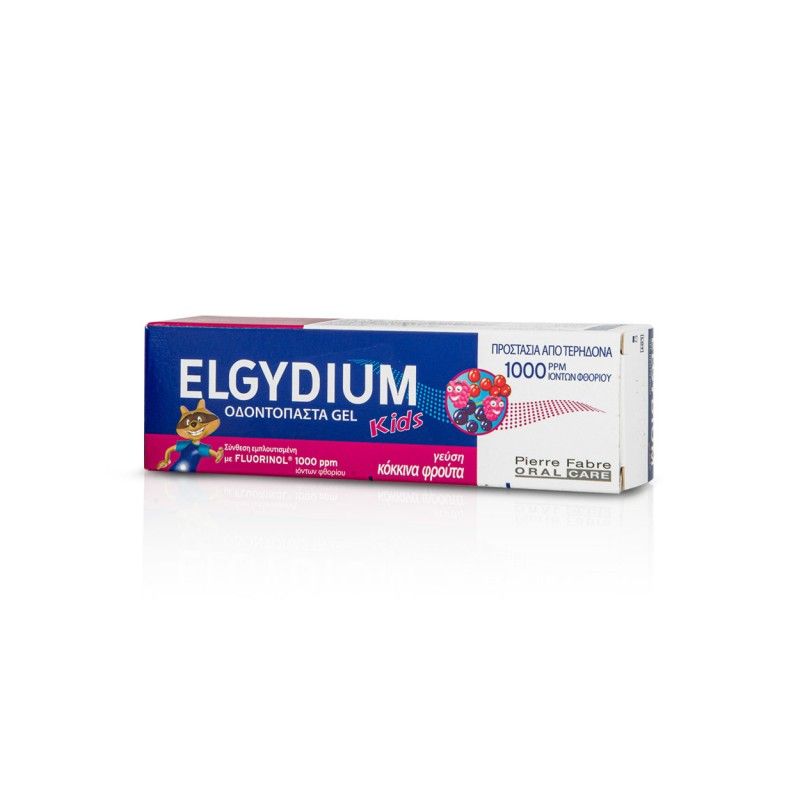 Elgydium Kids Red Berries 1000PPM Παιδική Οδοντόκρεμα 3-6 ετών Με Γεύση Κόκκινα Φρούτα 50ml