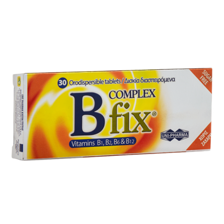 Uni-Pharma - Συμπλήρωμα Διατροφής Βιταμίνης B Complex Fix 30 ταμπλέτες
