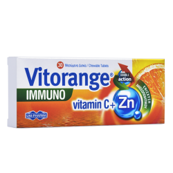 Uni-Pharma Vitorange Immuno Vitamin C + Zn 30 μασώμενες ταμπλέτες - UNI-PHARMA