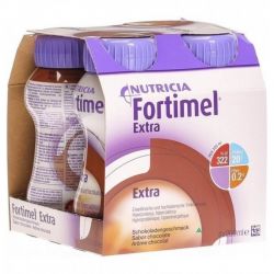 Nutricia Fortimel Extra Σοκολάτα 4x200ml - Συμπλήρωμα Διατροφής Πλούσιο Σε Πρωτεΐνες Με Γεύση Σοκολάτα