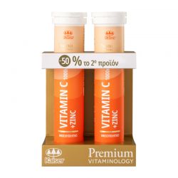 Kaiser Premium Vitaminology Vitamin C 1000mg & Zinc 2x20 Αναβράζοντα Δισκία (-50% στο δεύτερο προιόν)