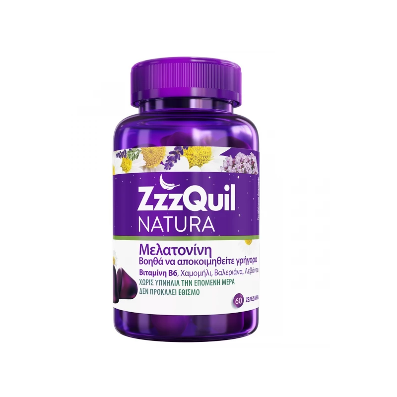 ZzzQuil Natura Συπλήρωμα Διατροφής με Μελατονίνη 60 ζελεδάκια