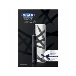Oral-B Pro 3 3500 Design Edition Black Επαναφορτιζόμενη Ηλεκτρική Οδοντόβουρτσα & Θήκη Ταξιδίου, 1τεμ. - Oral-B