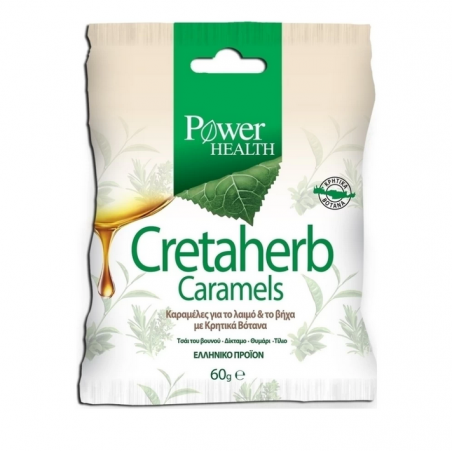 Power Health Cretaherb Caramels Καραμέλες Για Τον Λαιμό Με Κρητικά Βότανα, 60gr