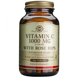Solgar Vitamin C with Rose Hips Καρποί Αγριοτριανταφυλλιάς 1000mg ,100tabs - Solgar