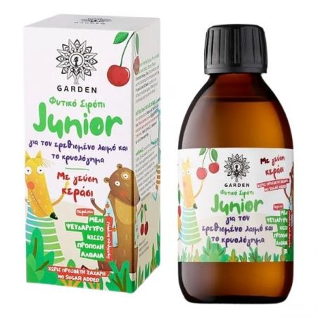 Garden Φυτικό Σιρόπι Junior για τον Ερεθισμένο Λαιμό και το Κρυολόγημα 200 ml