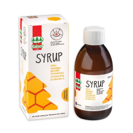 Kaiser Syrup Αρωματικό Σιρόπι για τον ερεθισμένο λαιμό και το βήχα 200ml