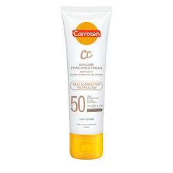 Carroten CC Tinted Face Cream Skin Suncare SPF50 Αντιηλιακή Κρέμα Προσώπου με Χρώμα, 50ml