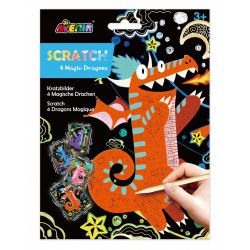 Avenir Arts & Crafts Χειροτεχνίες Scratch - 4 Magic Dragon - Avenir