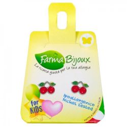 Farma Bijoux Cherry Υποαλλεργικά Σκουλαρίκια Καρφωτά Μικρά Κερασάκια 7,5x6mm - Farma Bijoux
