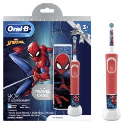 Oral-B Spiderman Special Edition Οδοντόβουρτσα με Θήκη Ταξιδίου για 3+ χρονών