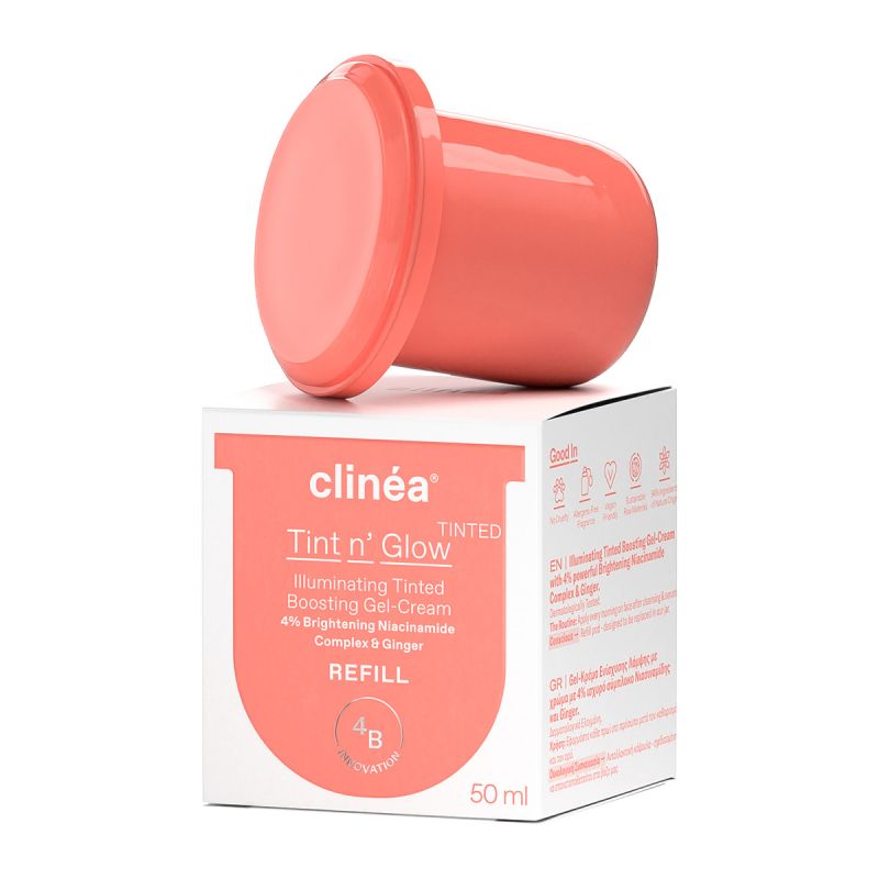 Clinea Tint n' Glow Refill 50ml - Gel Κρέμα Ενίσχυσης Λάμψης με Χρώμα