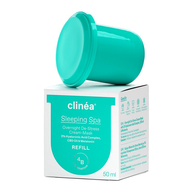 Clinea Sleeping Spa Refill 50ml - Κρέμα-Μάσκα De-Stress Nυκτός