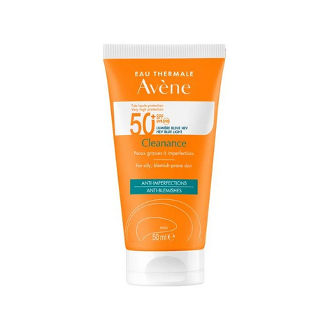 Avene Cleanance SPF50+ Sunscreen 50ml Αντηλιακή Προσώπου, Δέρμα με Τάση Ακμής