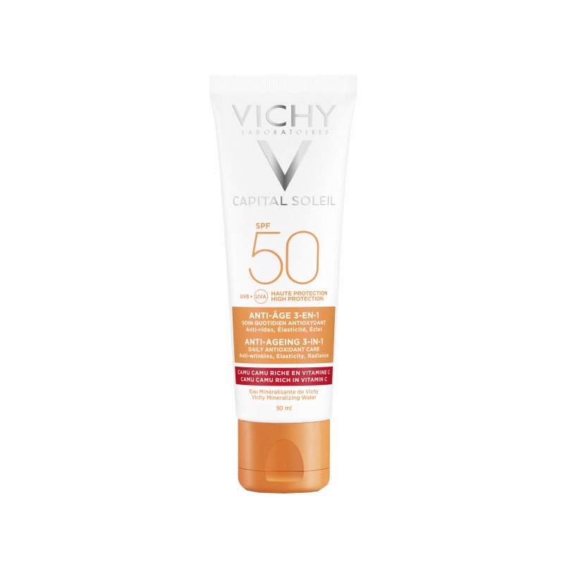 Vichy Ideal Soleil Anti Ageing Αντηλιακή Κρέμα Προσώπου με Αντιγηραντική Δράση SPF50 50ml