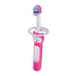 Mam Baby's Brush Βρεφική Οδοντόβουρτσα με Ασπίδα Προστασίας Χρώμα Ροζ 6m+ 1 τεμ - Mam
