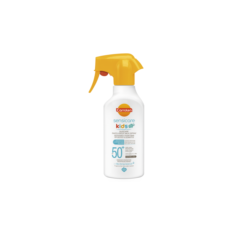 Carroten Sensicare Kids Milk Spray SPF50+ Παιδικό Αντηλιακό Προσώπου & Σώματος, 270ml