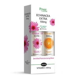 Power Health Echinacea Extra με Στέβια 24 αναβράζοντα δισκία + Vitamin C 500mg Πορτοκάλι 20 αναβράζοντα δισκία