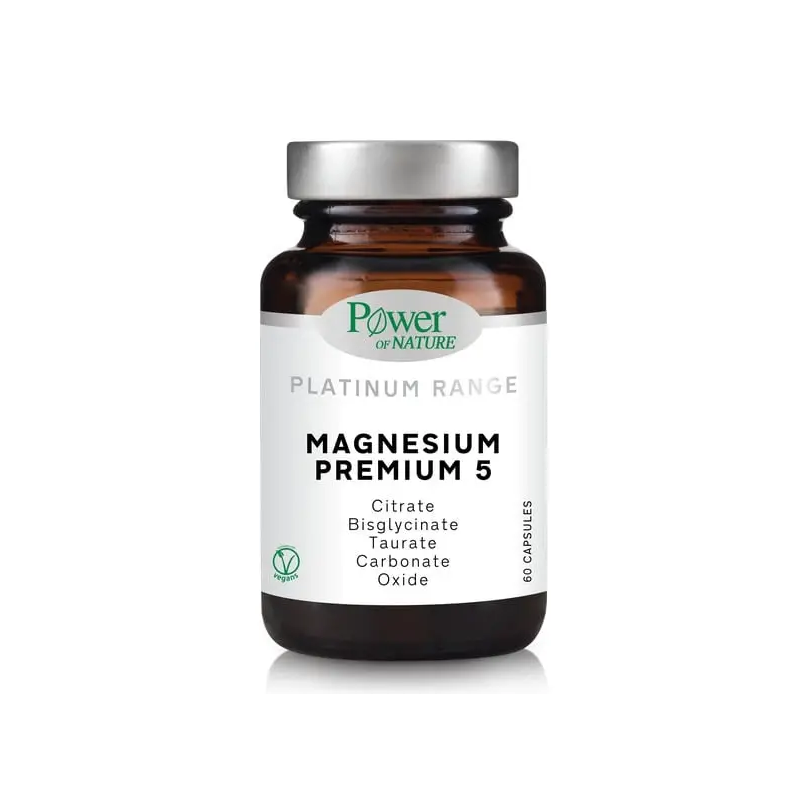Power of Nature Magnesium Premium 5 Διαφορετικές Μορφές Μαγνησίου 60 Κάψουλες
