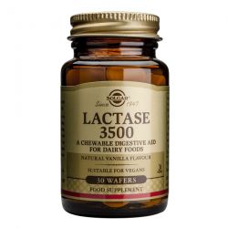 Solgar Lactase 3500 Συμπλήρωμα Διατροφής που Βοηθά στη Πέψη των Γαλακτοκομικών Προιόντων 30 Wafers - Solgar